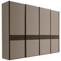 Novel ŠAT. SKRIŇA S POSUV. DVERAMI, bridlicová, sivohnedá, 330/236/67 cm