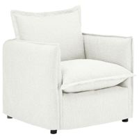 Livetastic KRESLO, textil, biela