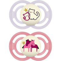 MAM Perfect Night 6m+ пустушка Purple/ Pink 2 кс