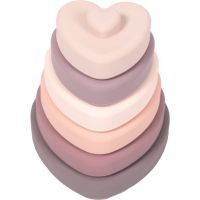 Bo Jungle B-Silicone Stacking Hearts toronyépítő játék 1 db