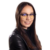 UNIZDRAV Kékfény szűrő szemüveg + szemüveg tartó tok, retró - unisex