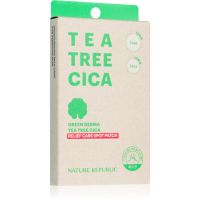 NATURE REPUBLIC Green Derma Tea Tree Cica Relief Care Spot Patch почистващи лентички за лице против акне 60 бр.