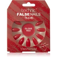 Technic Cosmetics False Nails Stiletto künstliche Fingernägel Gloss Red 24 St.