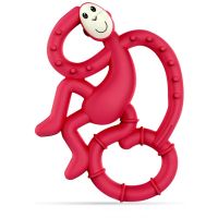 Matchstick Monkey Mini Monkey Teether rágóka antimikrobiális összetevővel Ruby 1 db