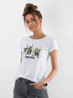 T-shirt white Yups amu0526. R01