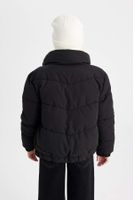 DEFACTO Girl's Plush Lined Puffer Jacket