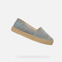 Szare espadryle damskie Geox Lampedusa