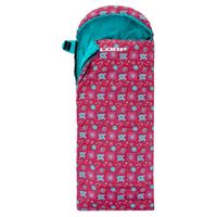 Girls' blanket sleeping bag LOAP FIEMME FLOWERS Pink/Blue