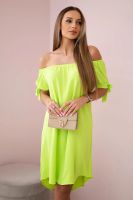 Kesi Włoski Dress tied on the sleeves yellow neon