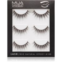 MUA Makeup Academy Lashes Natural Effect künstliche Wimpern #100 3 Paar