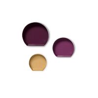 SADA NÁSTENNÝCH REGÁLOV, zlatá, slivková