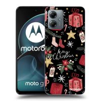 Silikónový čierny obal pre Motorola Moto G14 - Christmas