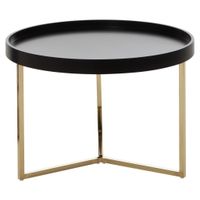 MID.YOU KONFERENČNÝ STOLÍK, čierna, zlatá, drevo, kompozitné drevo, 58,5/58,5/42 cm