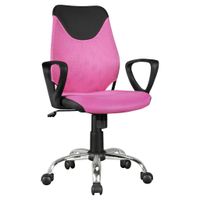 MID.YOU OTOČNÁ STOLIČKA PRE MLÁDEŽ, kožený vzhľad, sieť, ružová, pink