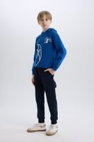 DEFACTO Boy's Elastic Waist Leg Cargo Pocket Jogger Sweatpants