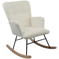 P & B HOUPACÍ ŽIDLE, dřevo, kov, textil, bílá