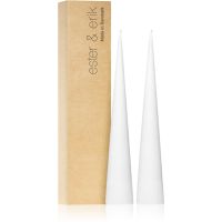 ester & erik cone candles pure white (no. 31) свічка 2x25 см