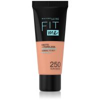 Maybelline Fit Me! Matte+Poreless matirajući puder za normalnu i masnu kožu lica nijansa 250 Sun Beige 30 ml