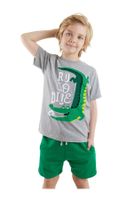 Denokids Croco Boy Summer T-shirt Shorts Set