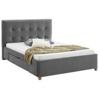 Carryhome ČALÚNENÁ POSTEĽ, 160/200 cm, sivá