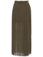 Pleated Crepe Long Skirt