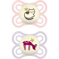 MAM Perfect Night 0+ months пустушка Pink/ Purple 2 кс