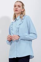 Bigdart 20223 Frilly Long Sleeve Shirt - Blue