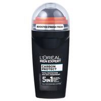 L'Oréal Paris Guľôčkový antiperspirant pre mužov Carbon Protect 50 ml