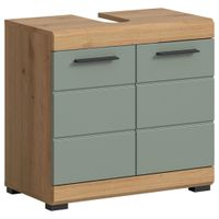 MID.YOU SKRINKA POD UMÝVADLO, šalviovozelená, dub artisan, 60/56/34 cm