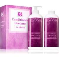 Brazil Keratin Coconut Conditioner вигідна упаковка (для живлення та зволоження)