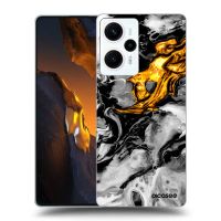 Silikónový čierny obal pre Xiaomi Poco F5 - Black Gold 2