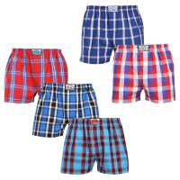 5PACK pánské trenky Styx klasická guma nadrozměr vícebarevné (5E110610) 4XL