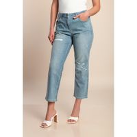 Jeans Mit Schlitzen, Hellblau