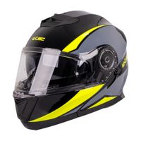 Výklopná přilba W-TEC Banelmeda  šedo-černo-fluo žlutá  L (59-60)