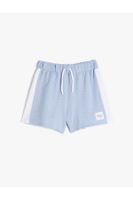 Koton Tie Waist Shorts Color Contrast Cotton