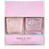 Nails Inc. 45 Second Speedy Gloss lakier do paznokci podwójne opakowanie odcień Main Character Moment 2x14 ml