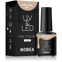 NOBEA UV & LED Nail Polish τζελ βερνίκι νυχιών με τη χρήση των UV/LED λαμπτήρων λαμπερός απόχρωση Buttercream #41 6 ml