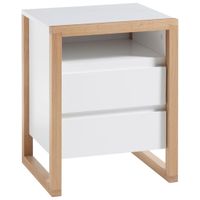 NOČNÝ STOLÍK, dub, biela, farba duba, 48/60/40 cm
