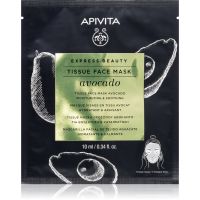 Apivita Express Beauty Moisturizing Tissue Face Mask Avocado хидратираща платнена маска за успокояване на кожата 10 мл.