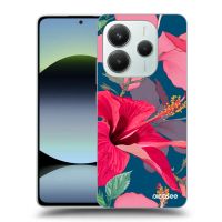 Silikónový čierny obal pre Xiaomi Redmi Note 14 4G - Hibiscus