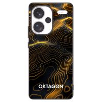 Silikónový čierny obal pre Xiaomi Redmi Note 13 Pro+ 5G - OKTAGON - Fightflow Abstract