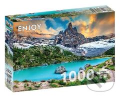 Jezero Sorapis, Dolomity, Itálie - puzzle z kategorie Přírodní scenérie