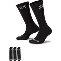 Jordan Essentials 3 Pack Crew Black Socks - Unisex - Ponožky Jordan - Čierne - DA5718-010 - Veľkosť: S