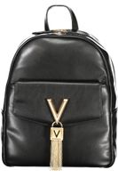 Czarny skórzany plecak z ozdobą