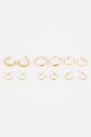 DEFACTO Women's 6-Piece Gold Hoop Earrings