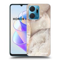 Silikónový prehľadný obal pre Honor X7a - Cream marble