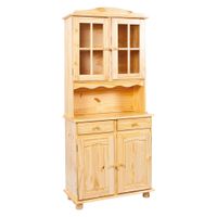 MID.YOU PRÍBORNÍK S VITRÍNOU, borovica, prírodná farba, 88/198/43 cm