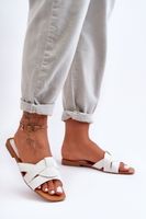 Women's material sandals white Aversa
