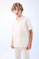 DEFACTO Boy Oversize Wide Fit Polo Neck Short Sleeve Shirt