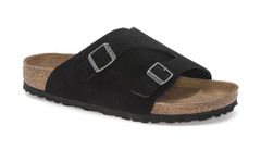 Birkenstock Zürich Suede Leather Regular Fit Black Pánske - Sandále Birkenstock - Čierna - 1025045-5 - Size: 5